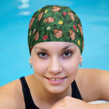 Custom Face Hawaiian Swimming Cap-WEPRINTME-5