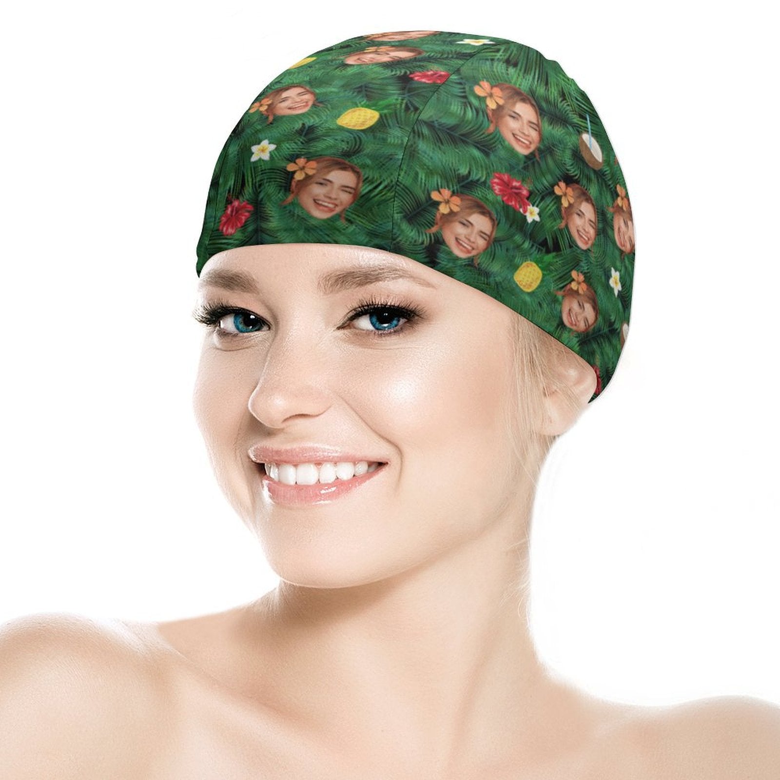 Custom Face Hawaiian Swimming Cap-WEPRINTME-6
