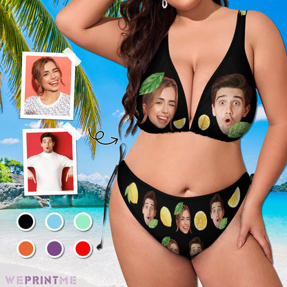 Custom Face Lemon Plus Size Swimwear-WEPRINTME-1