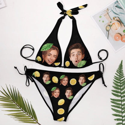 Custom Face Lemon Plus Size Swimwear-WEPRINTME-4