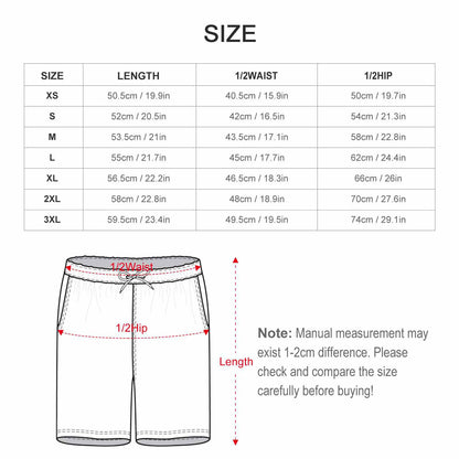 Custom Face Men's Beach Suit-WEPRINTME-Size Chart-Shorts