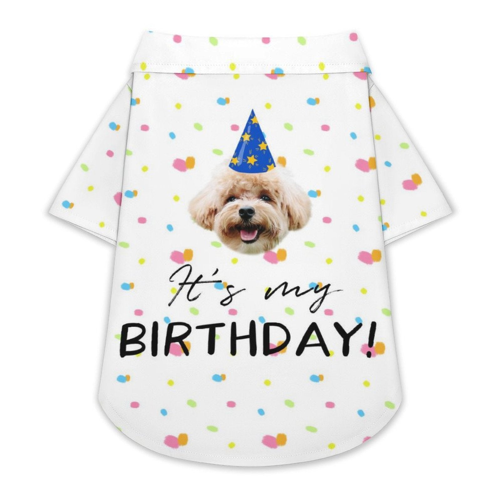 Custom Face Pet Shirt and Scarf Birthday Pet Costume-WEPRINTME-13