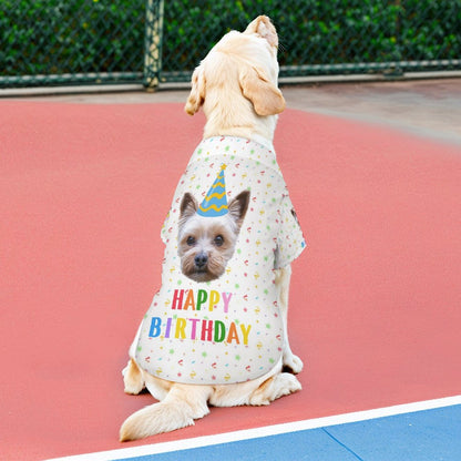 Custom Face Pet Shirt and Scarf Birthday Pet Costume-WEPRINTME-2