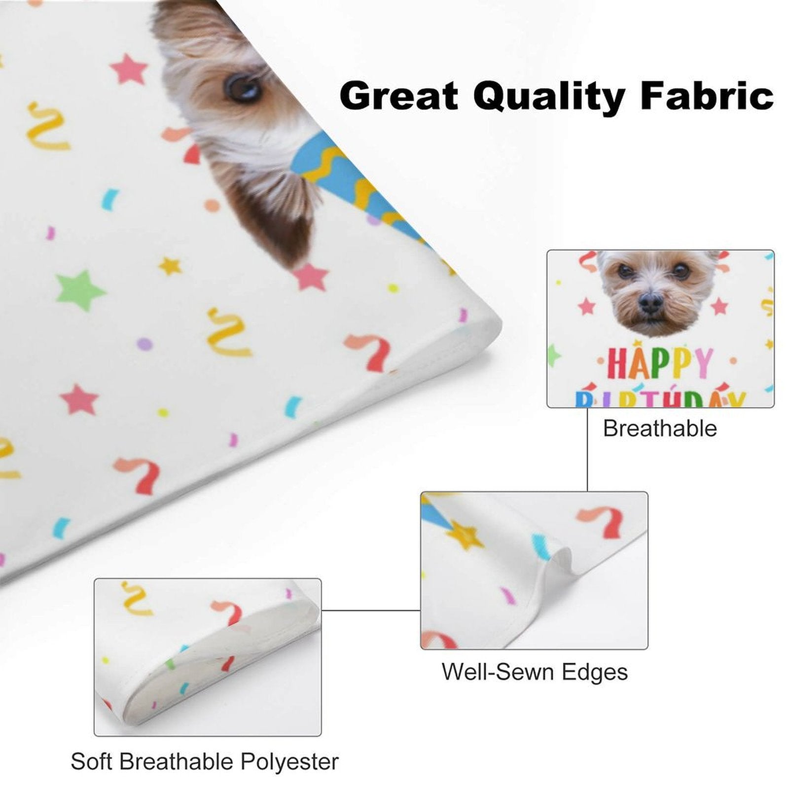 Custom Face Pet Shirt and Scarf Birthday Pet Costume-WEPRINTME-9