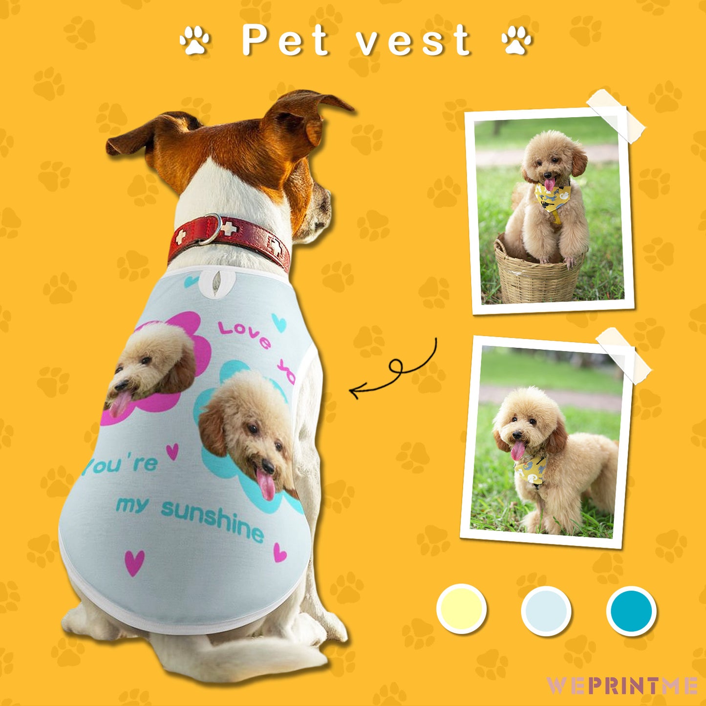 Custom Face Pet Vest My Sunshine Pet Costume-WEPRINTME-7