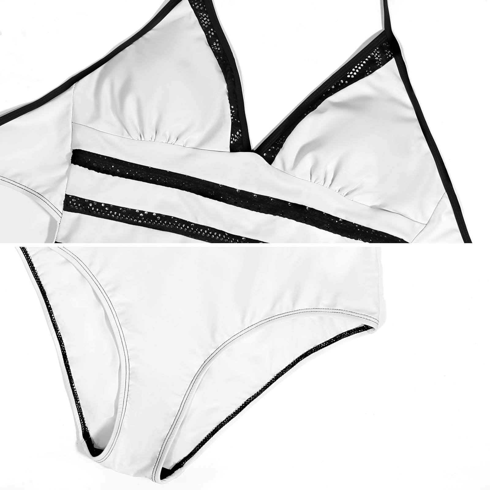 Custom Face Plus Size One-Piece Swimwear-WEPRINTME-Details