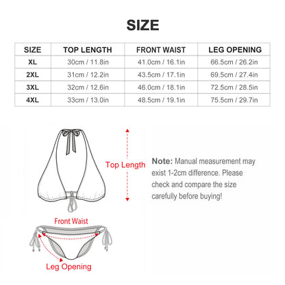Custom Face Plus Size Swimwear-WEPRINTME-Size Chart