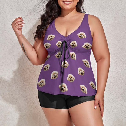 Custom Face Plus Size Tankini-WEPRINTME-2