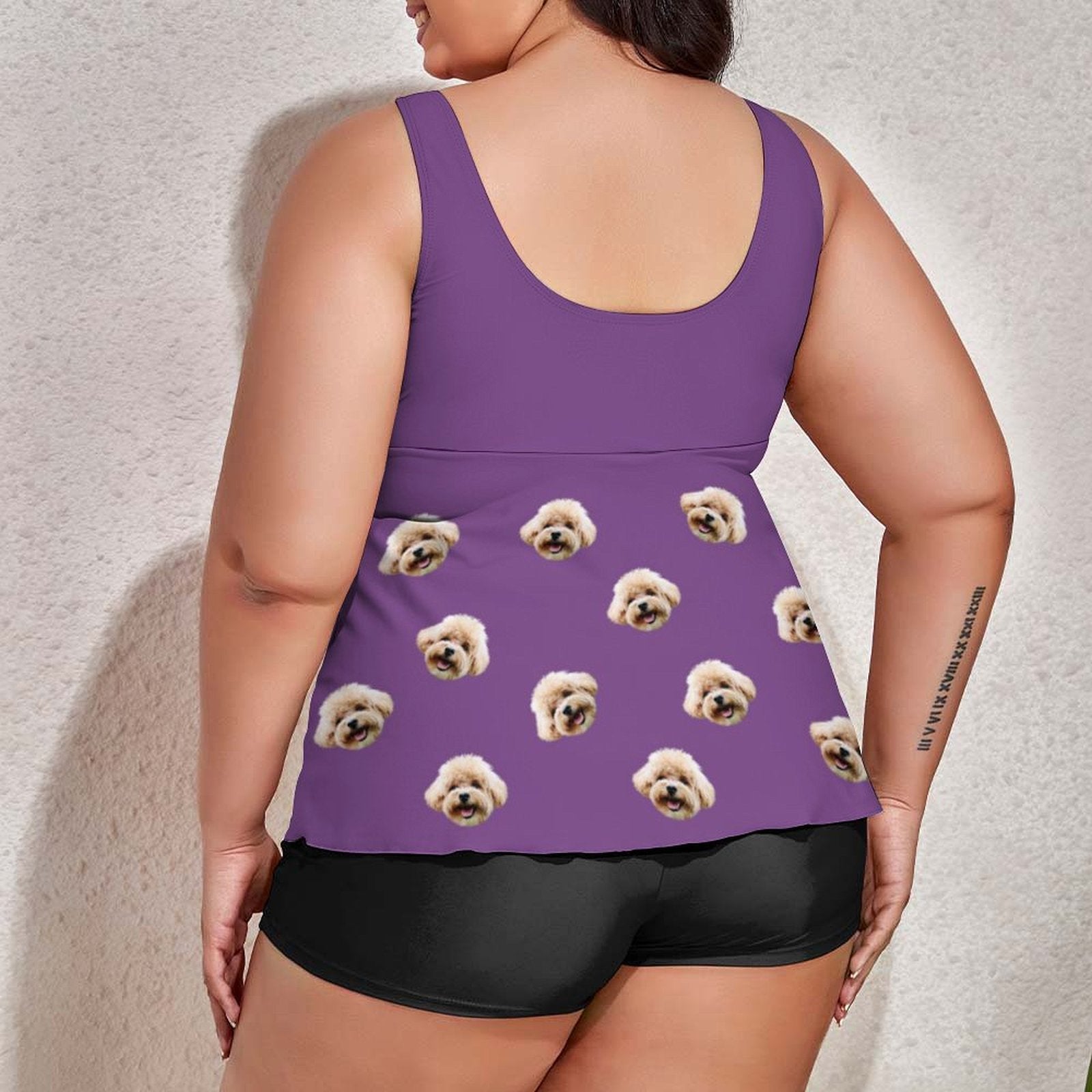 Custom Face Plus Size Tankini-WEPRINTME-4