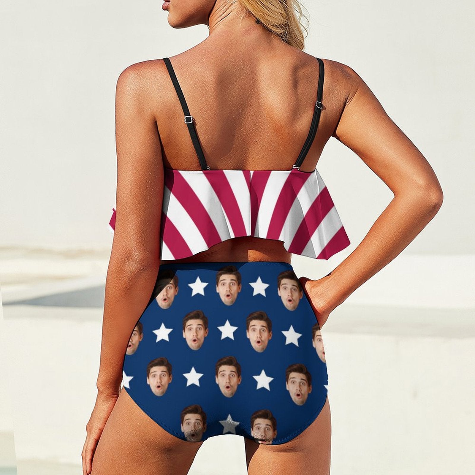 Custom Face Ruffle Bikini-WEPRINTME-2