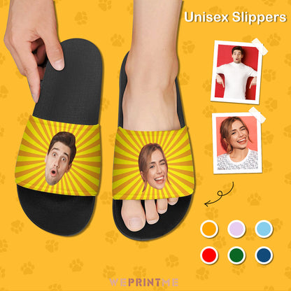 Custom Face Shine PVC Home Slippers-WEPRINTME-