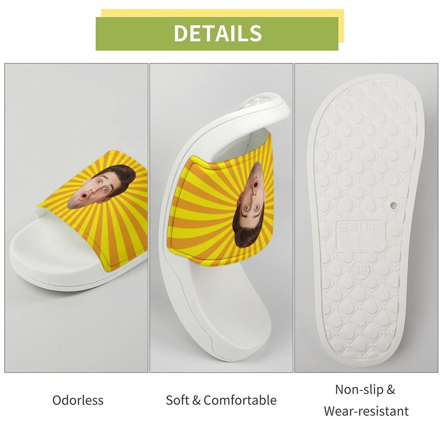 Custom Face Shine PVC Home Slippers-WEPRINTME-9
