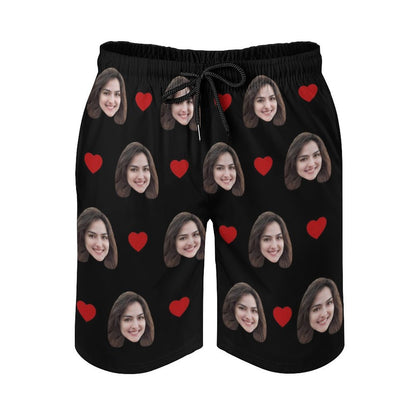 Custom Face Shorts Heart Men's Shorts Shorts-WEPRINTME-5