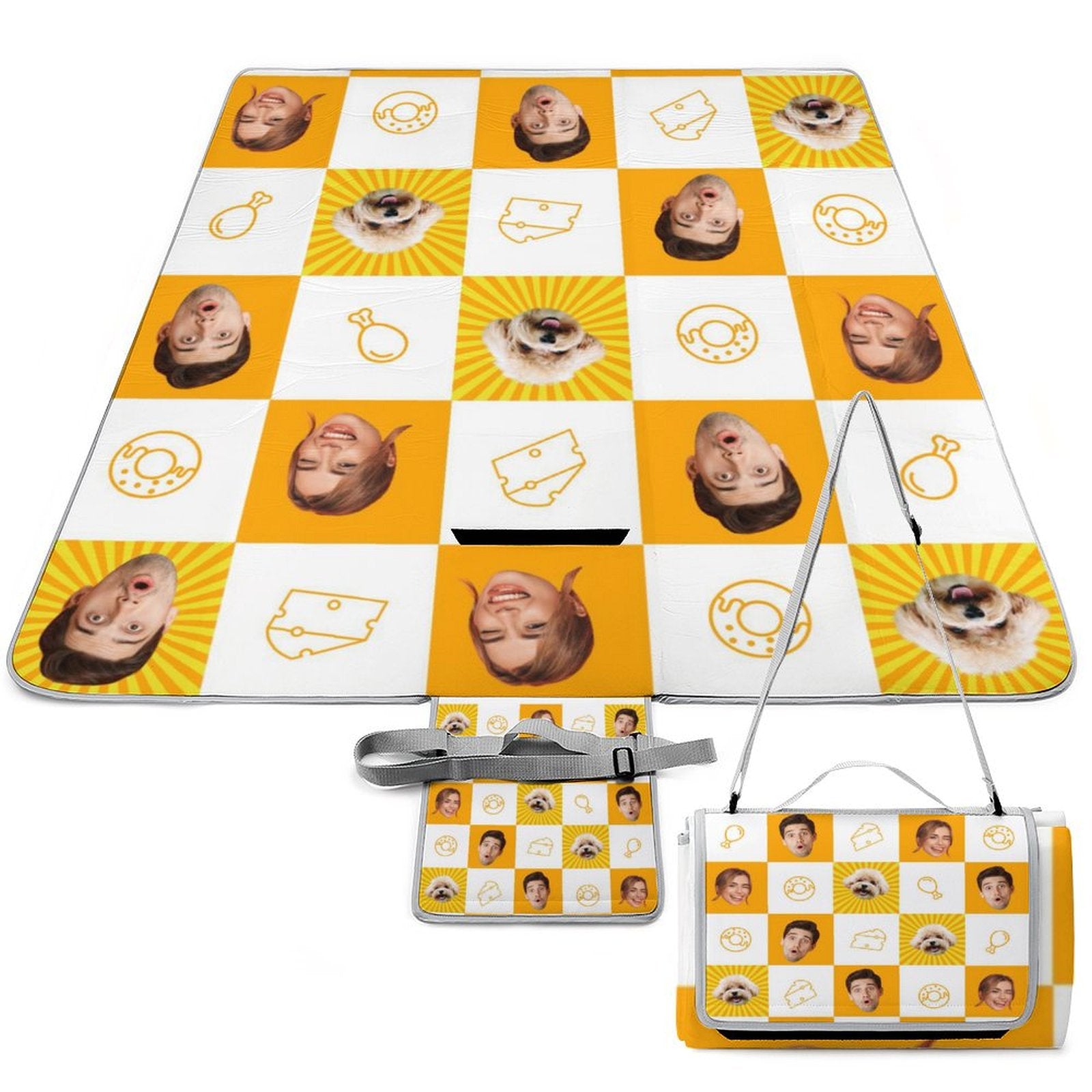 Custom Face Square Picnic Mat-WEPRINTME-2