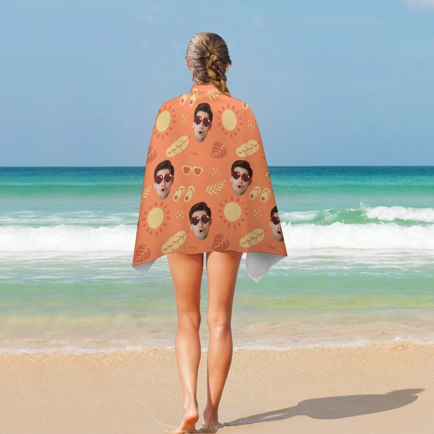 Custom Face Summer Beach Towel-WEPRINTME-1