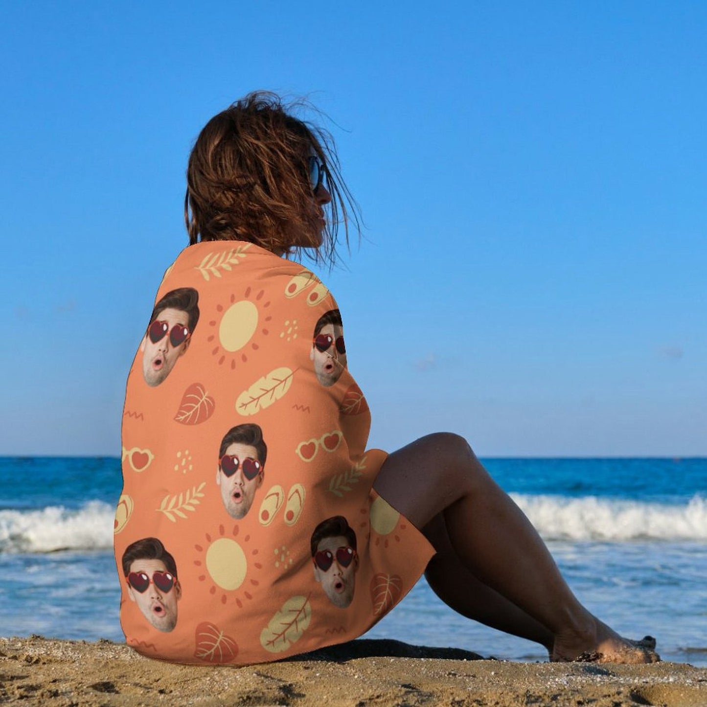 Custom Face Summer Beach Towel-WEPRINTME-2