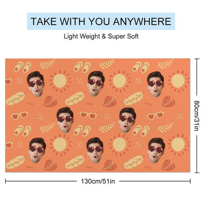 Custom Face Summer Beach Towel-WEPRINTME-4