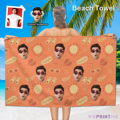 Custom Face Summer Beach Towel-WEPRINTME