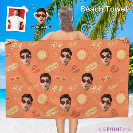 Custom Face Summer Beach Towel-WEPRINTME