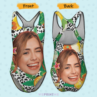 Custom Face Summer Big Face Women's One-Piece Swimsuit-WEPRINTME-16