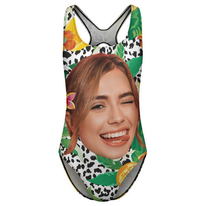 Custom Face Summer Big Face Women's One-Piece Swimsuit-WEPRINTME-17