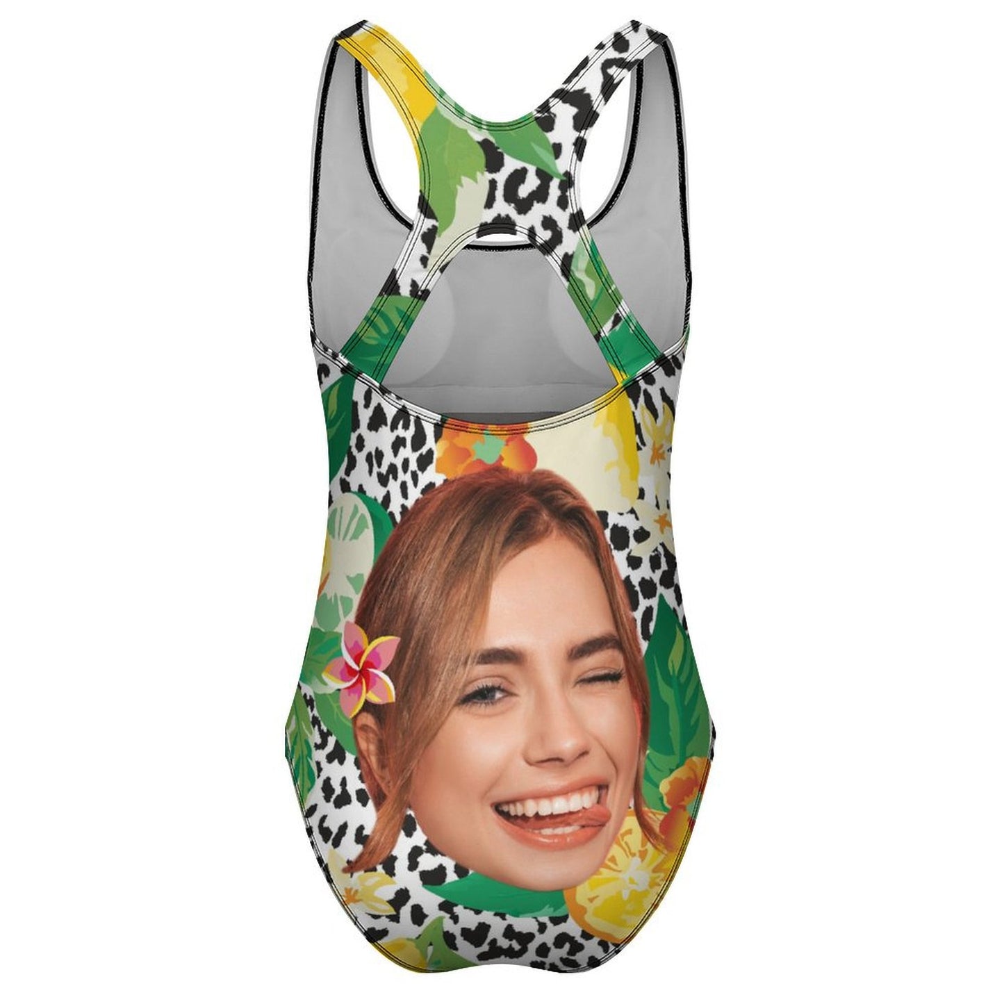 Custom Face Summer Big Face Women's One-Piece Swimsuit-WEPRINTME-18