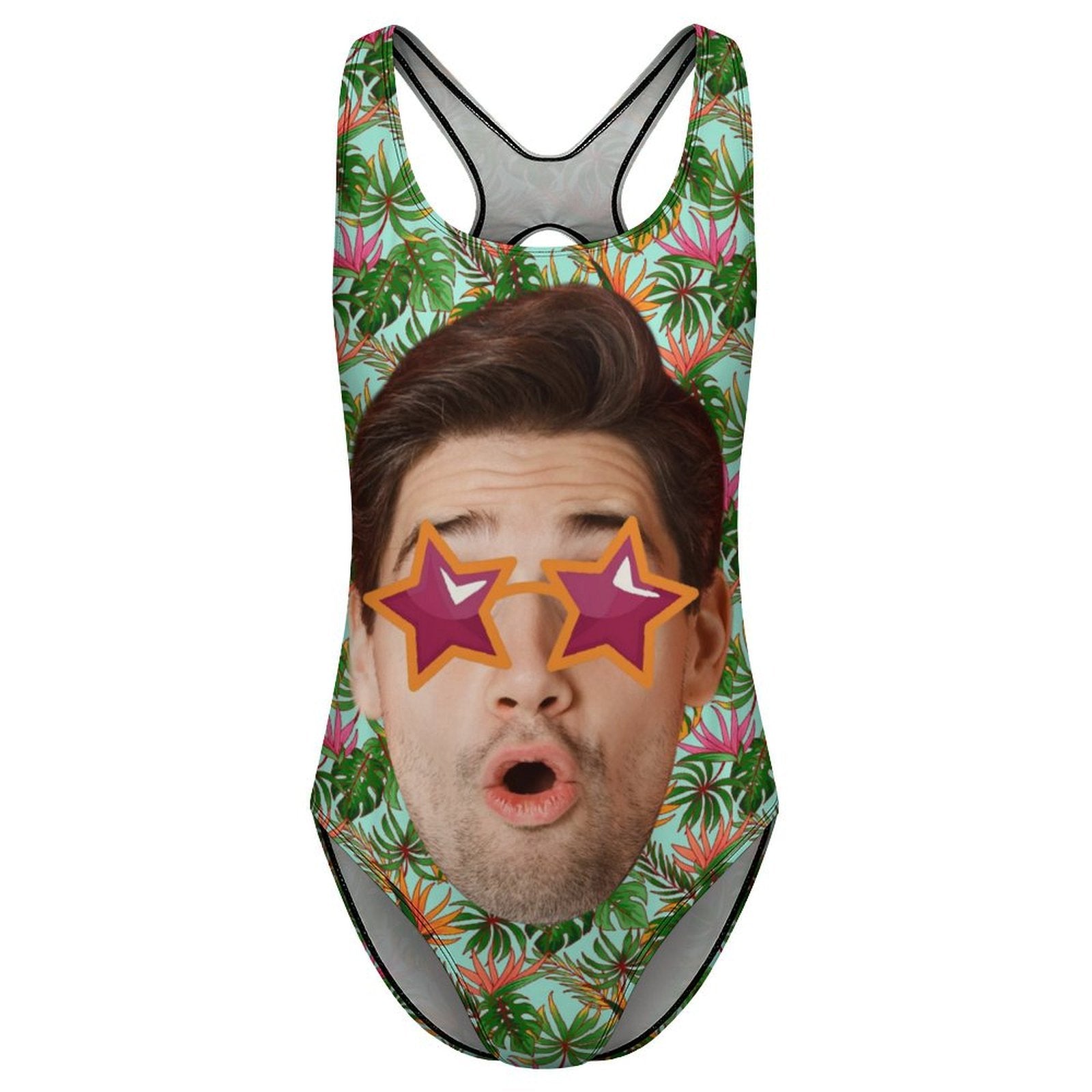 Custom Face Summer Big Face Women's One-Piece Swimsuit-WEPRINTME-5
