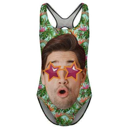 Custom Face Summer Big Face Women's One-Piece Swimsuit-WEPRINTME-5