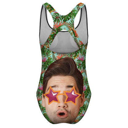 Custom Face Summer Big Face Women's One-Piece Swimsuit-WEPRINTME-6