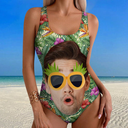 Custom Face Summer Big Face Women's One-Piece Swimsuit-WEPRINTME-7