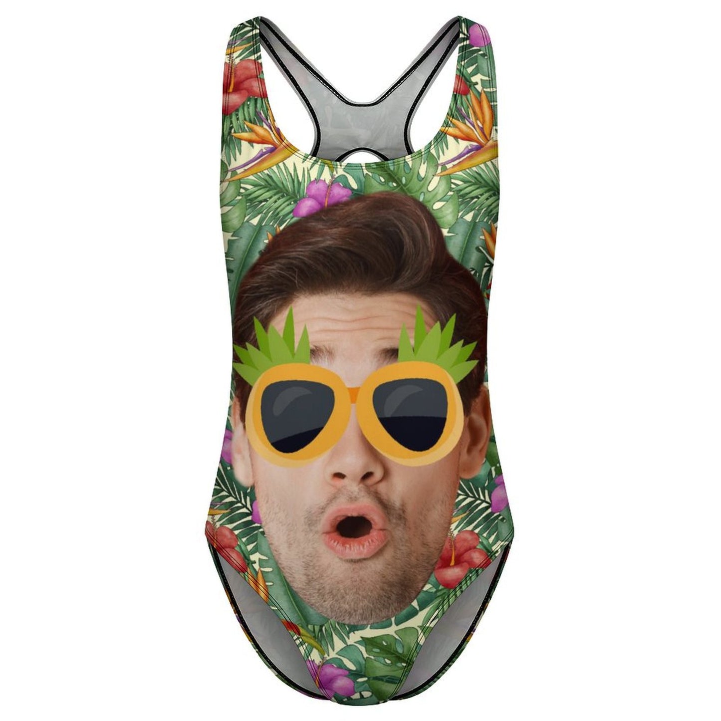 Custom Face Summer Big Face Women's One-Piece Swimsuit-WEPRINTME-9