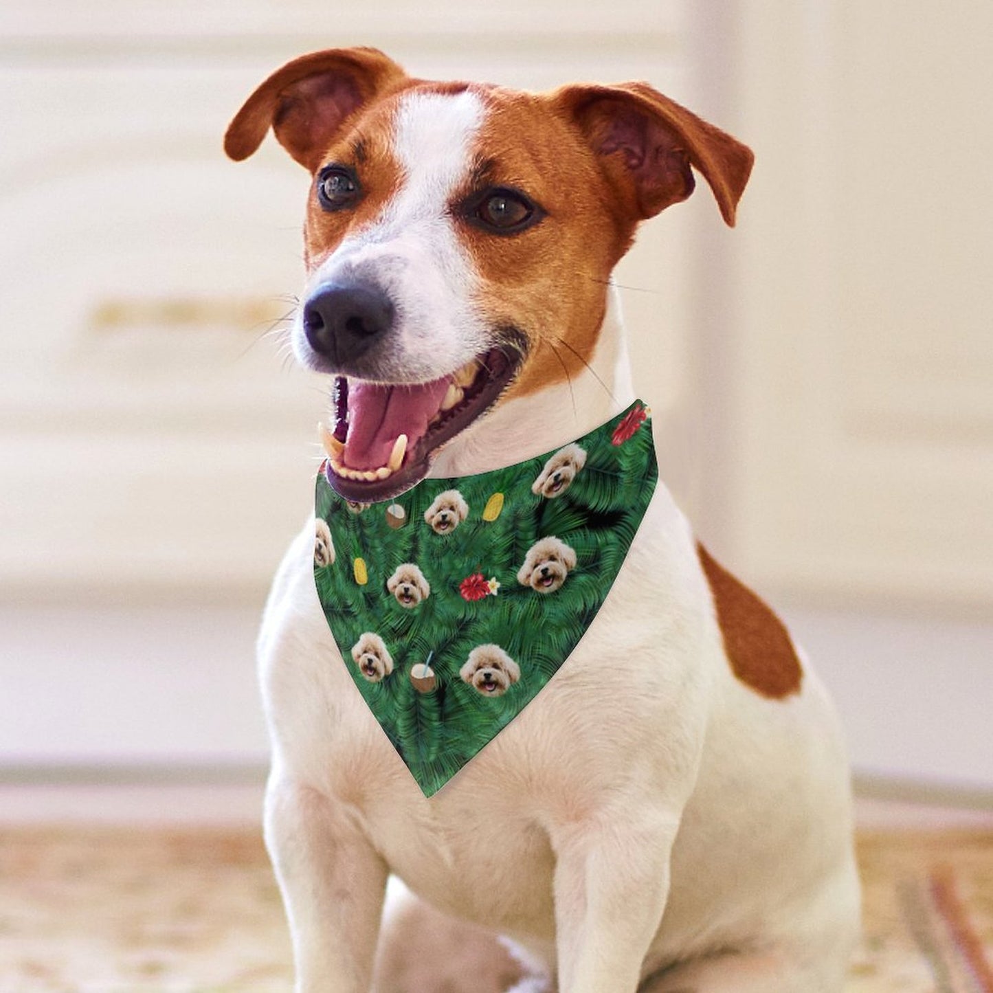 Custom Face Summer Girls Swimwear Matching Pet Bandana-WEPRINTME-7