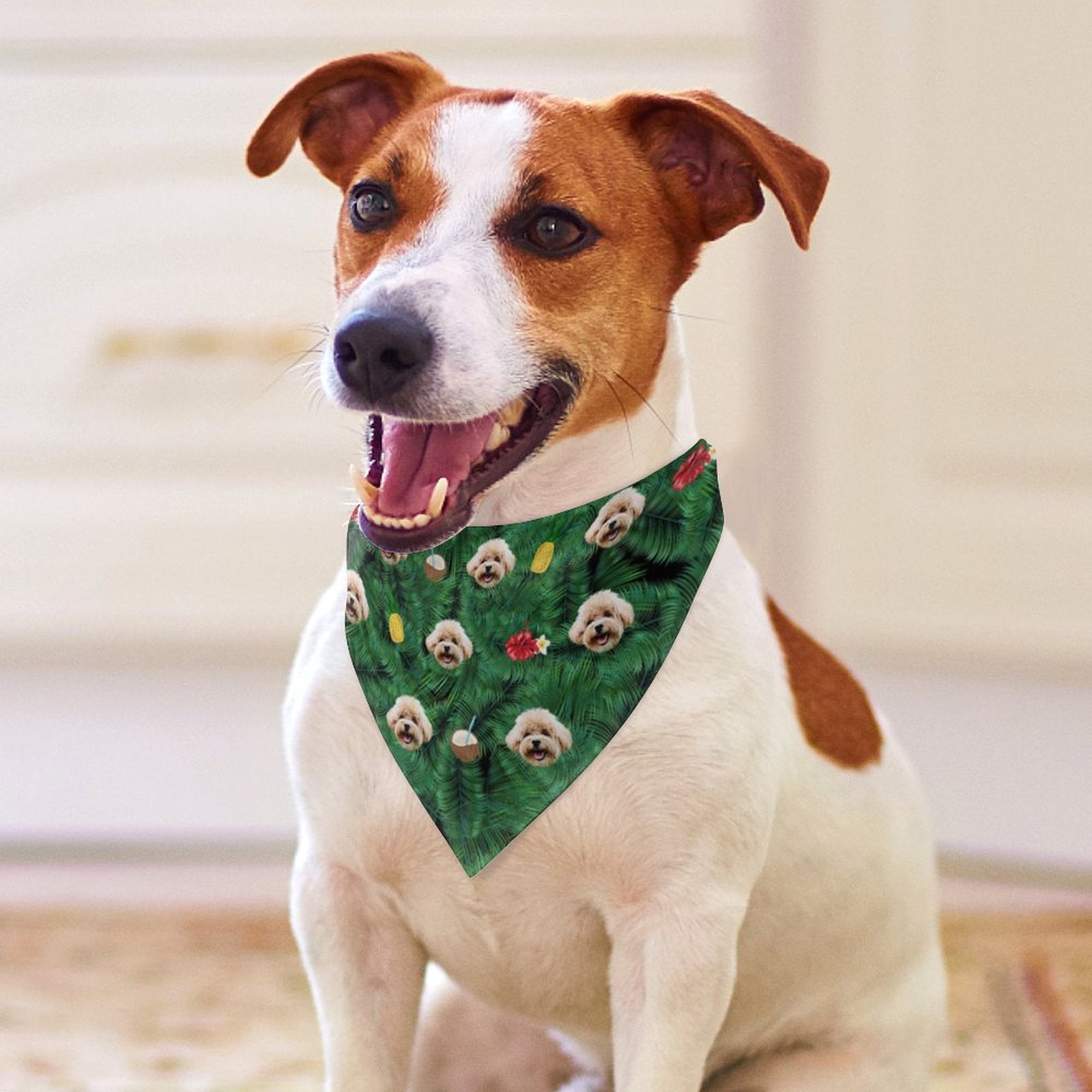 Custom Face Summer Girls Swimwear Matching Pet Bandana-WEPRINTME-7