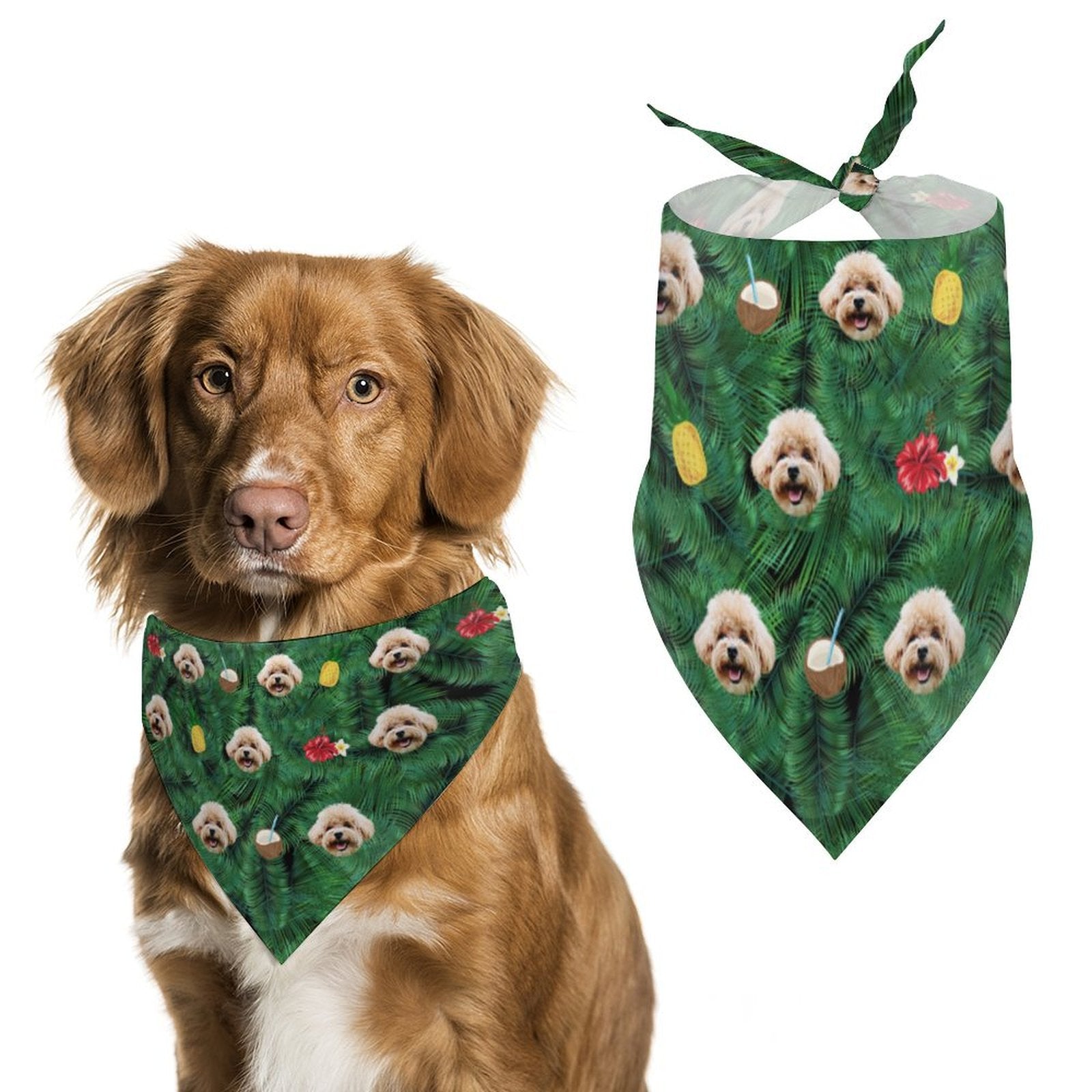 Custom Face Summer Girls Swimwear Matching Pet Bandana-WEPRINTME-8