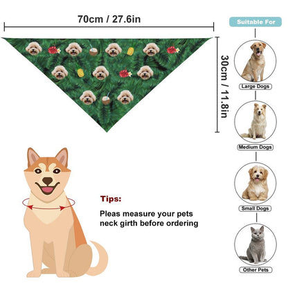 Custom Face Summer Girls Swimwear Matching Pet Bandana-WEPRINTME-9