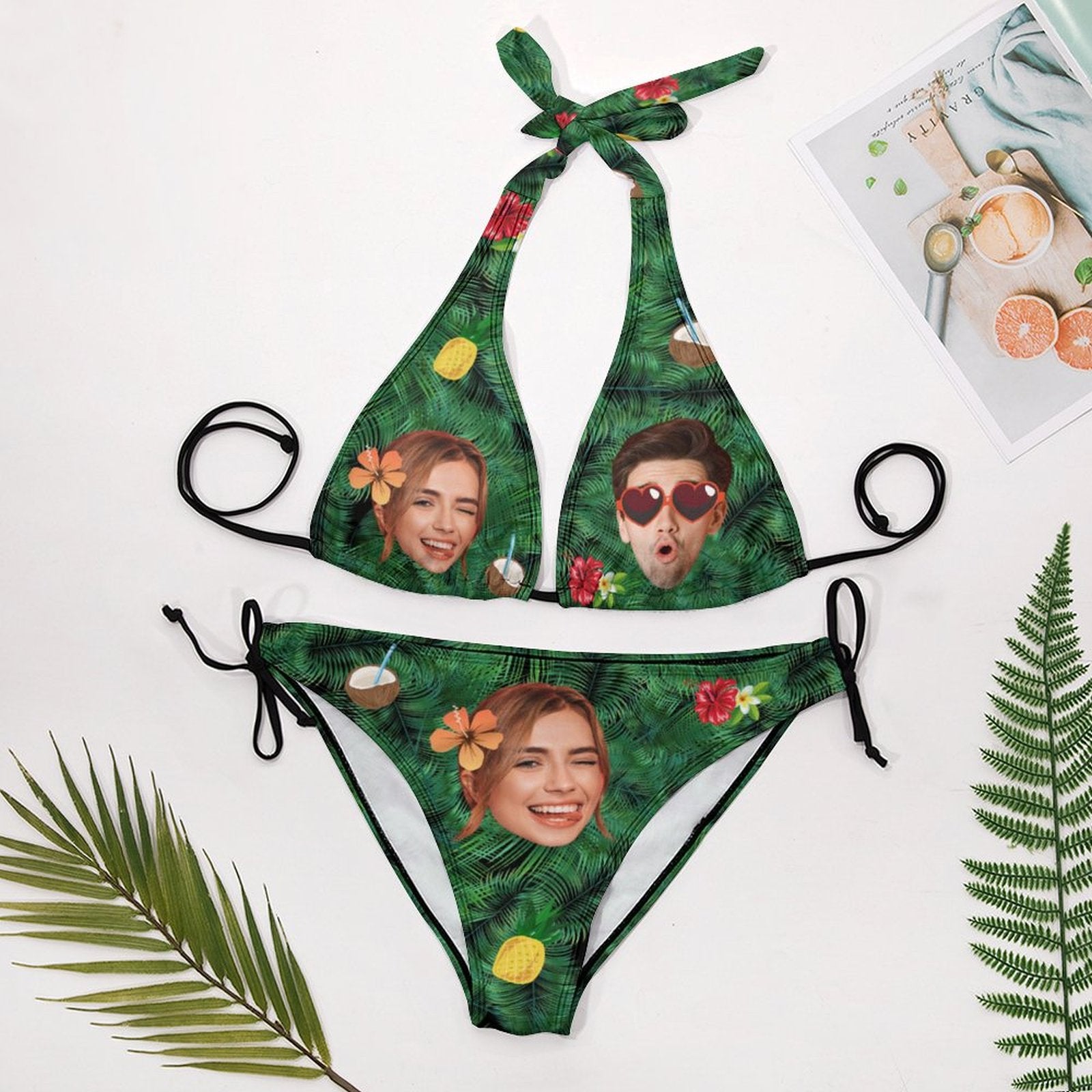 Custom Face Summer String Bikini-WEPRINTME-7