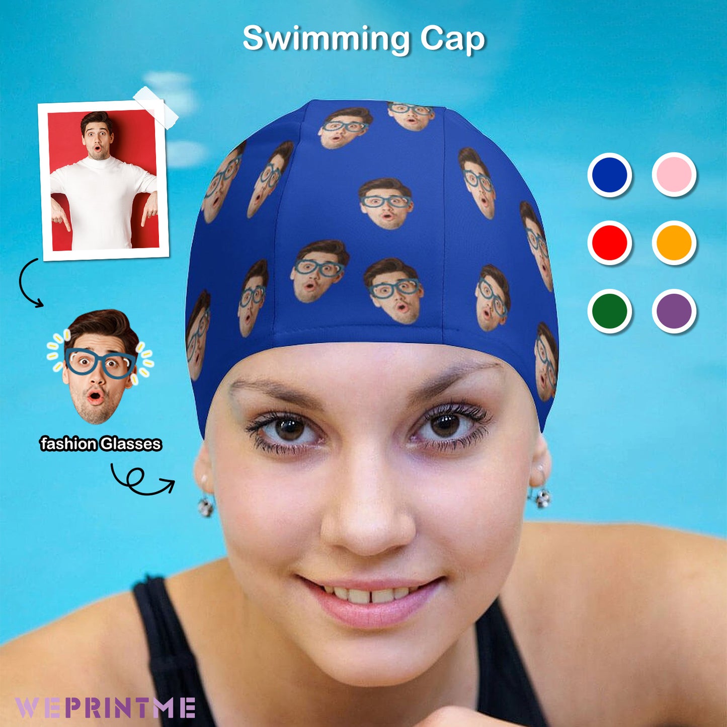 Custom Face Swimming Cap-WEPRINTME-1