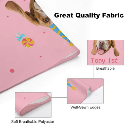Custom Face and Name Pet Shirt and Scarf Birthday Pet Costume-WEPRINTME-9