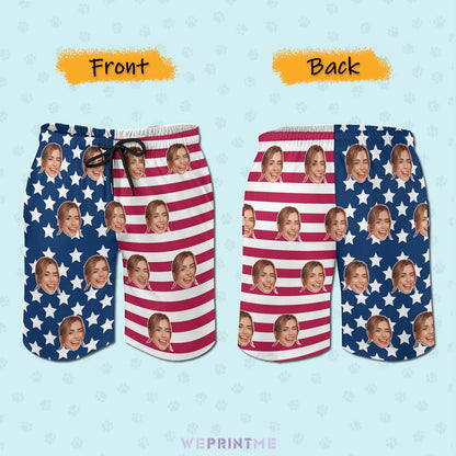 Custom Faces Flag Men's Shorts Shorts-WEPRINTME-2