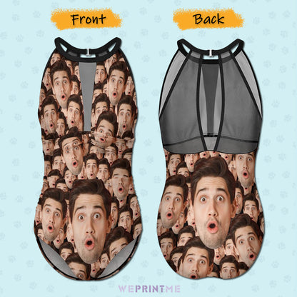 Custom Faces Funny Multi Face Women's Hollow One-Piece Swimsuit-WEPRINTME-3