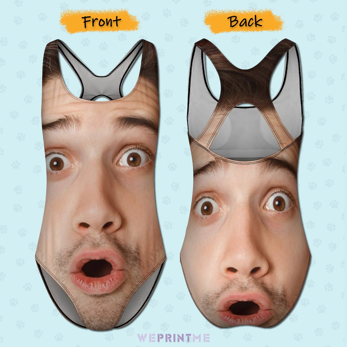 Custom Faces Huge Face Women's One-Piece Swimsuit-WEPRINTME-3