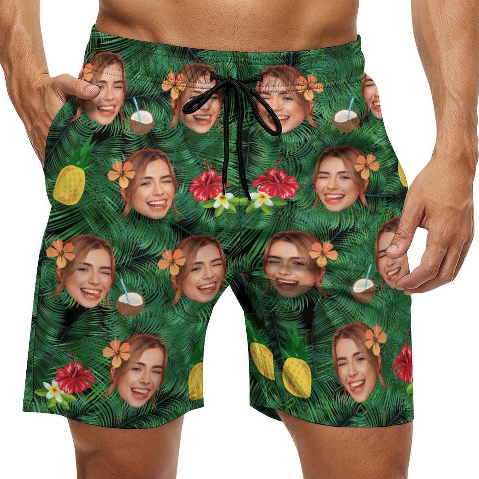 Custom Faces Summer Face Men's Shorts Shorts-WEPRINTME-3