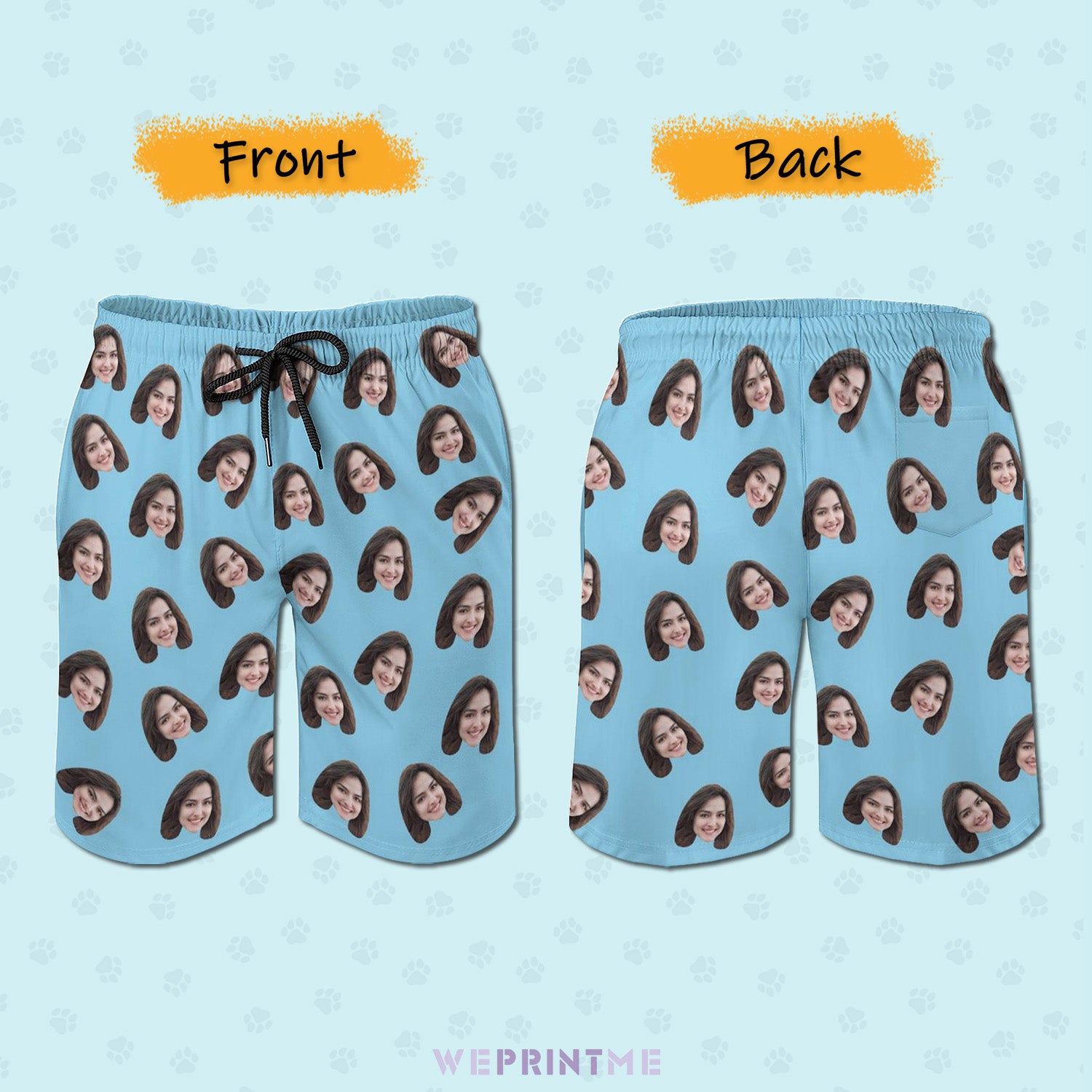 Custom Faces Summer Men's Shorts-WEPRINTME-3