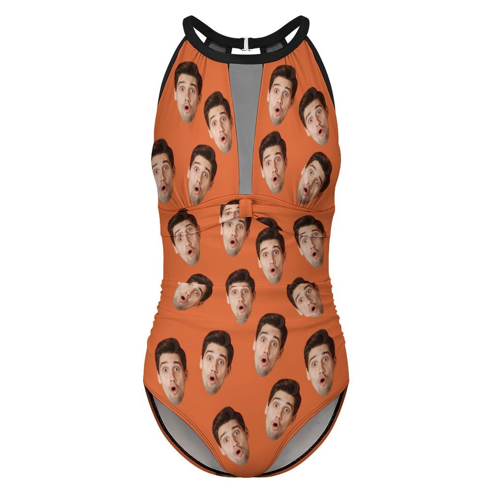 Custom Faces Women's Hollow One-Piece Swimsuit-WEPRINTME-4
