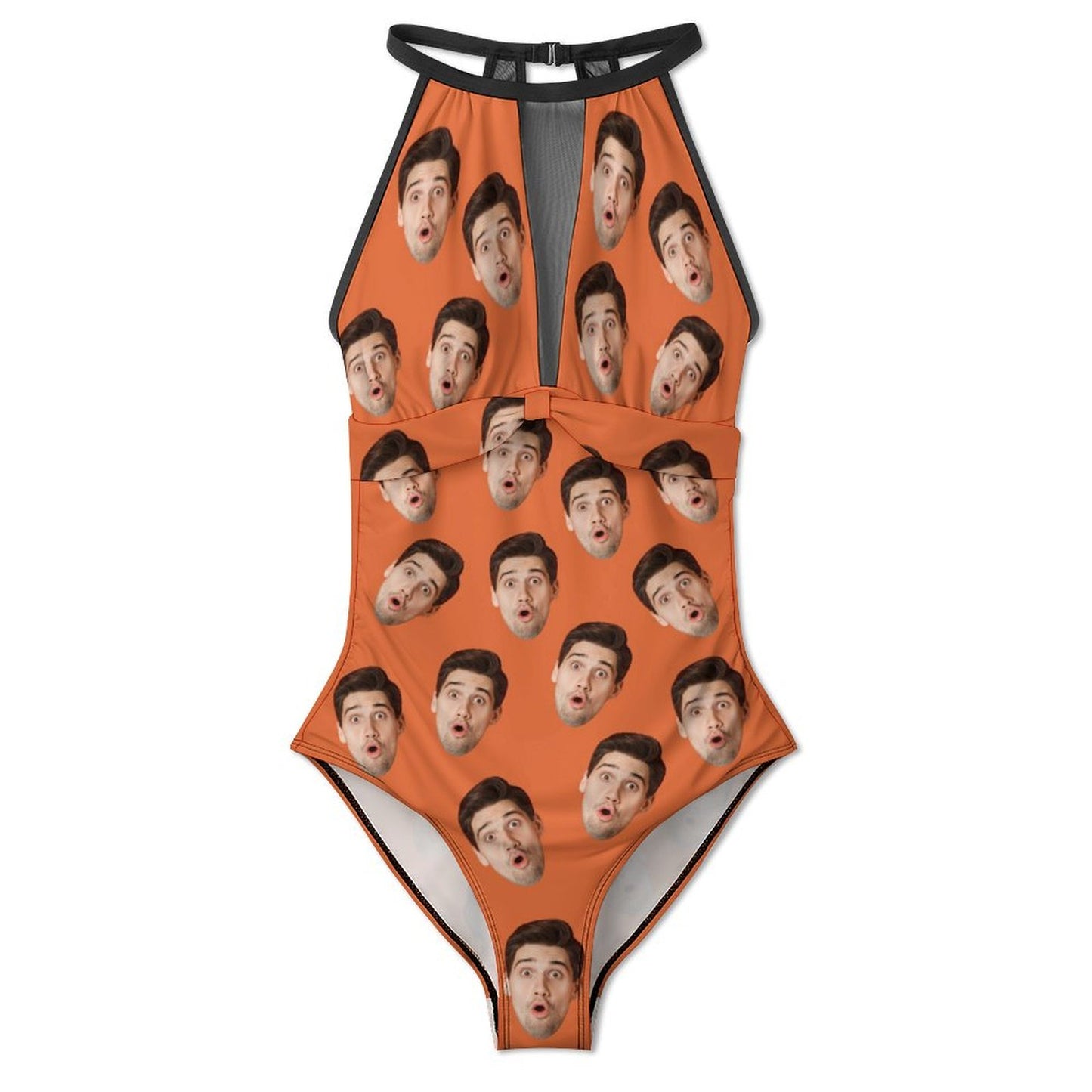 Custom Faces Women's Hollow One-Piece Swimsuit-WEPRINTME-6
