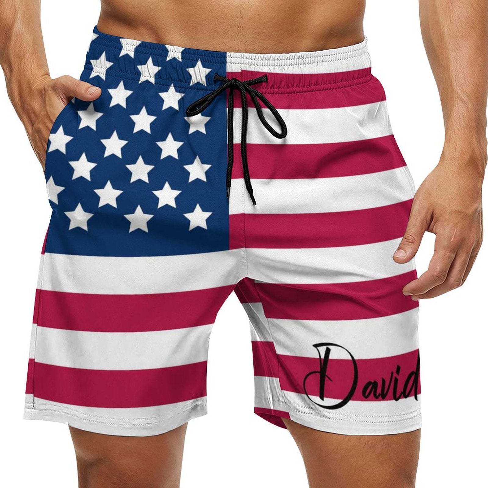 Custom Name Flag Men's Shorts-WEPRINTME-2