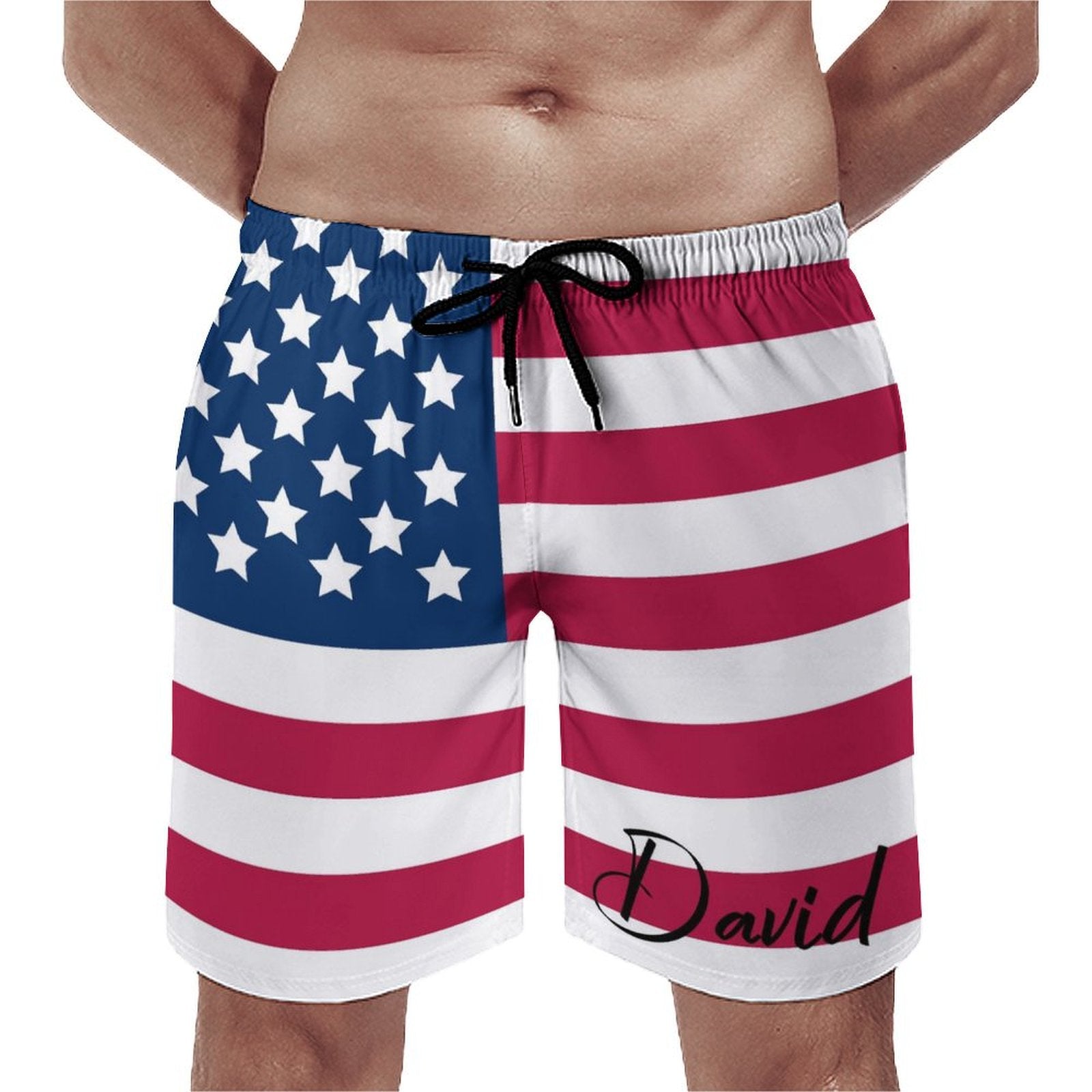 Custom Name Flag Men's Shorts-WEPRINTME-3
