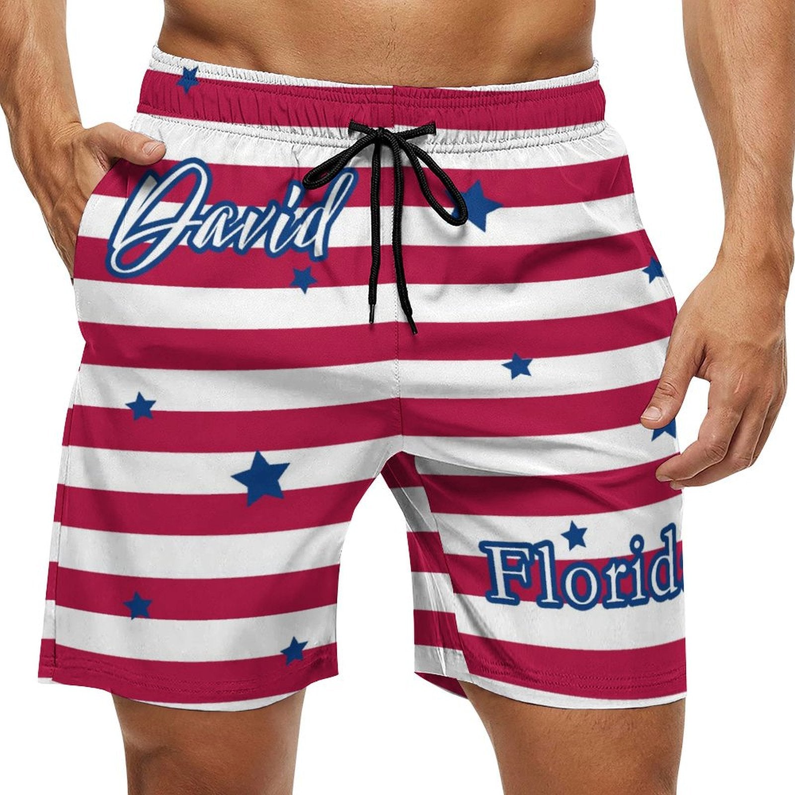 Custom Name&State Flag Men's Shorts Shorts-WEPRINTME-2