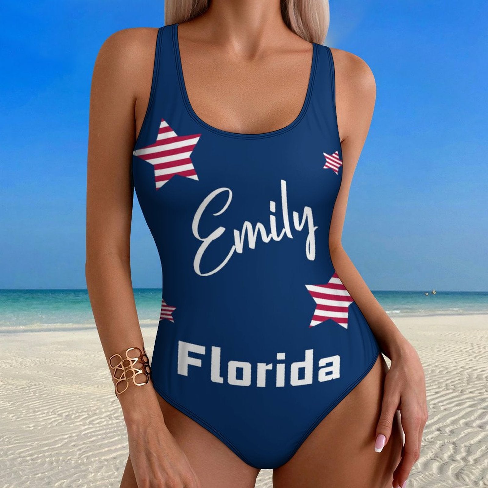 Custom Name&State One-Piece Swimwear-WEPRINTME-8