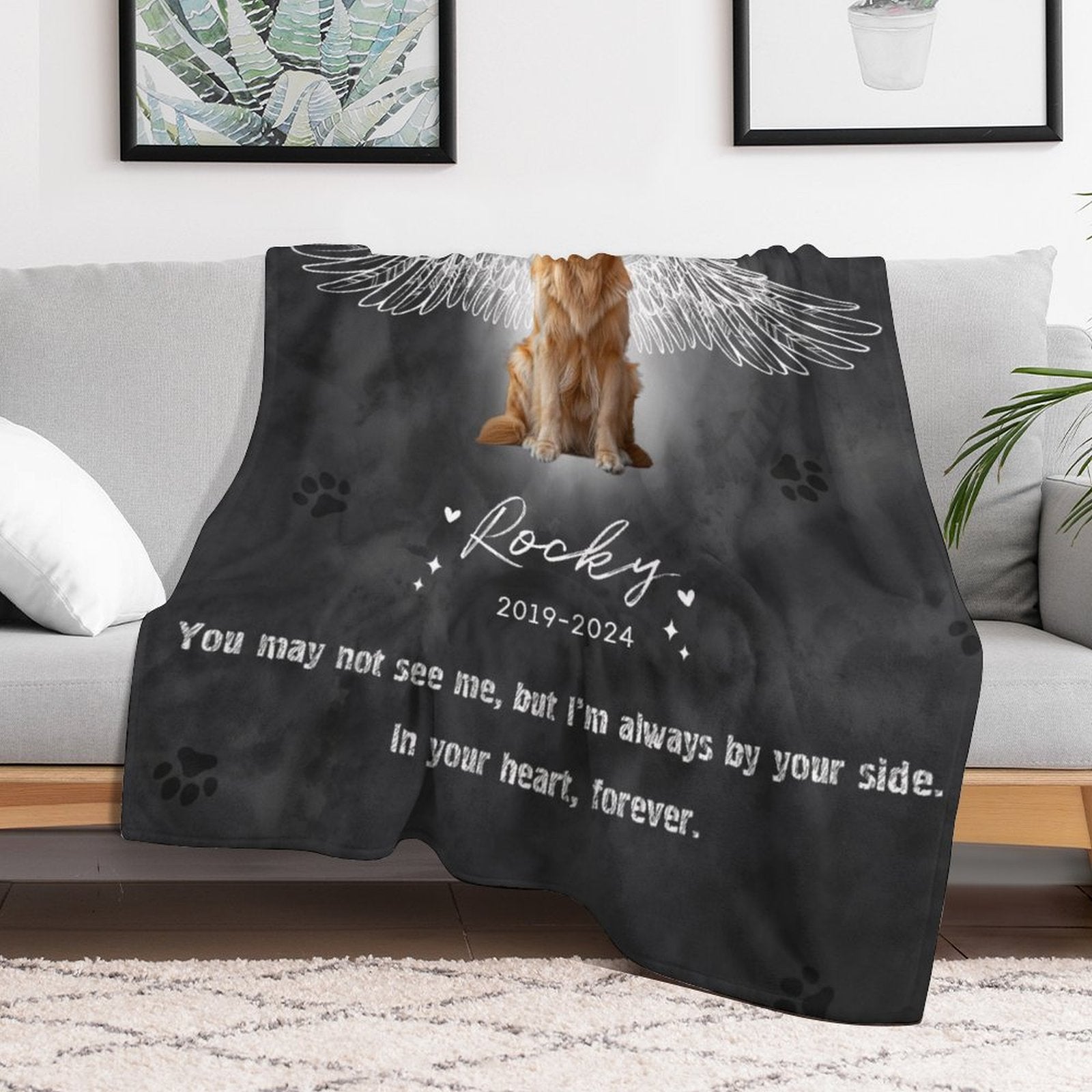 Custom Pet Blanket Pet Angel Blanket-WEPRINTME-3